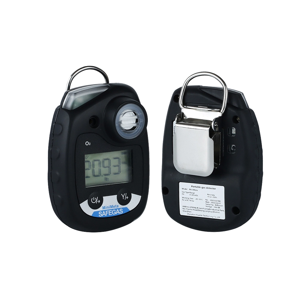 Mini Size Single H2S Hydrogen Sulfide Gas Detector 0 - 100PPM With Back Clip 1