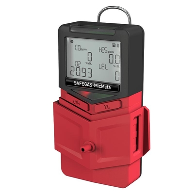 Red Color Portable CO Gas Detector With H2 Compensated Sensor For Mining Industry