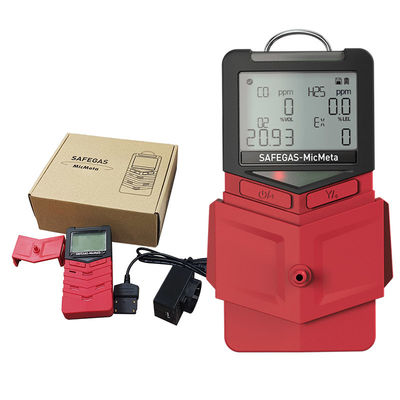 Portable Multi Gas Detector Fast Response 4 in 1 Detector O2 H2S CO LEL Data Logging
