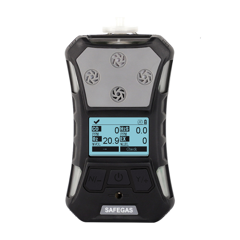 Large Range Oxygen Gas Detector 0-100%VOL With TWA STEL Display