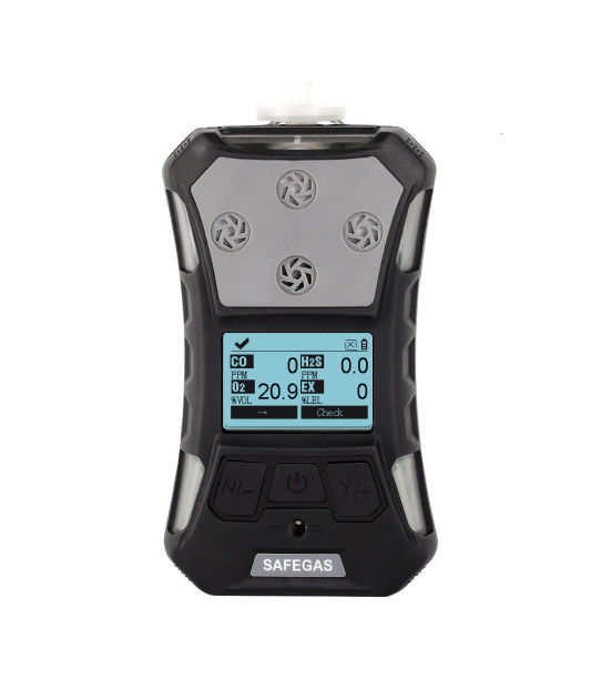 Safegas Portable Gas Detector with 5 In 1 Imported Sensor IECEX Certificated and Alarm Function