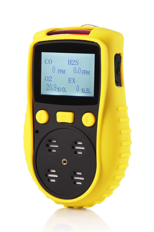 Portable Diffusion 4 Gases in 1 Detector CO H2S O2 LEL Carbon Monoxide Oxygen Combustible Multi Gas Detector