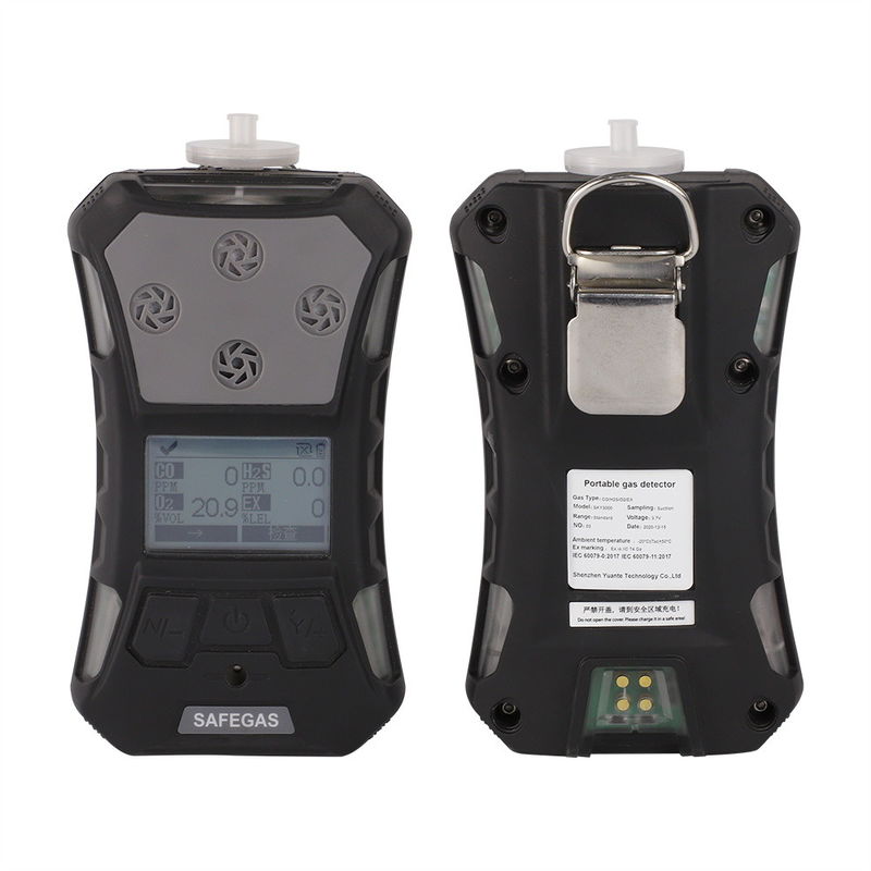 Electrochemistry Muti Gas Anylyzer Ex O2 H2s Co Nh3 So2 Cl2 Gas Detector For Zone-0 With Data Logger