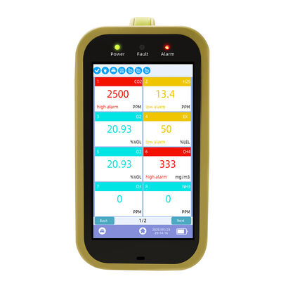 Portable Multi Gas Detector with 14 Gases Detection, 5200mAh Battery, and Modular Design for Industrial Safety